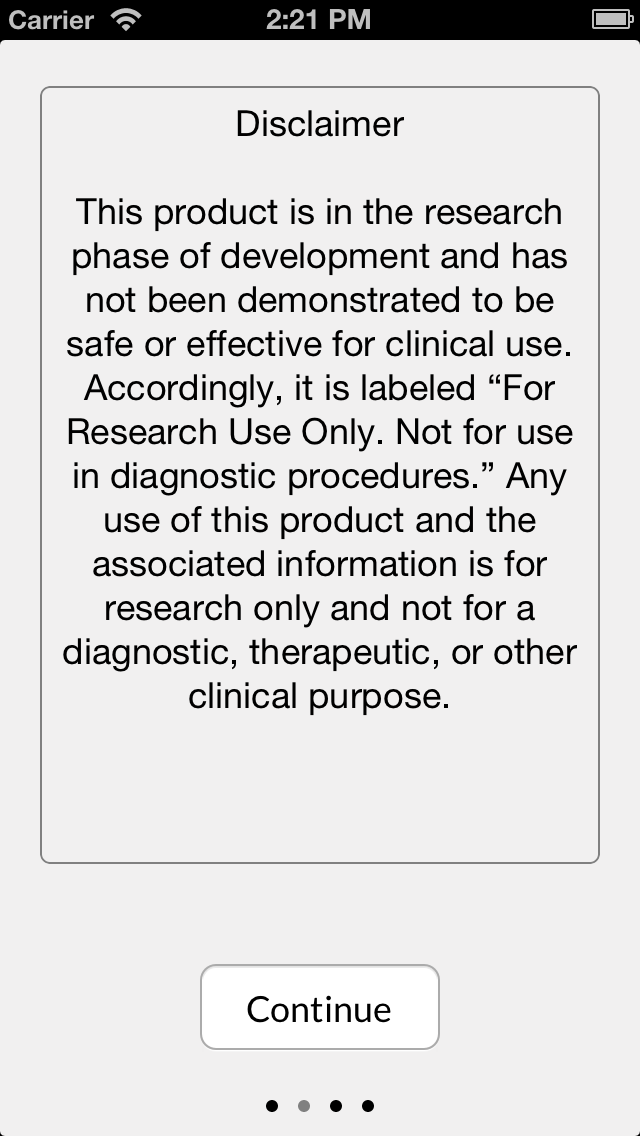 iStrokeMD Disclaimer